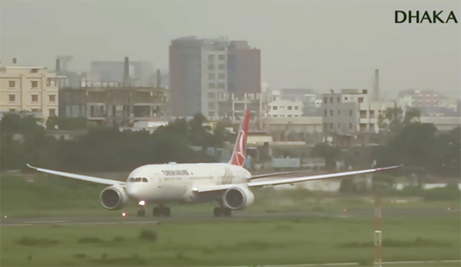 ঢাকা থেকে উড্ডয়নের পরপরই তার্কিশ এয়ারলাইন্সের ইঞ্জিনে আগুন