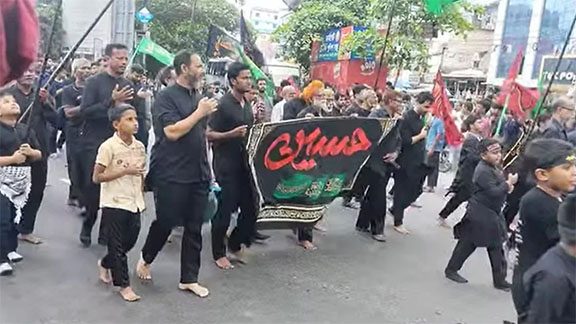 ‘হায় হোসাইন’ ধ্বনিতে মুখর ছিল রাজধানীর বিভিন্ন এলাকা