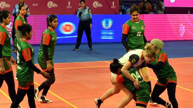 নারী কাবাডি বিশ্বকাপে জার্মানিকে উড়িয়ে দিল বাংলাদেশ