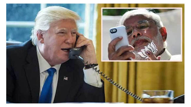 বাণিজ্য ও প্রতিরক্ষা ইস্যুতে মোদী ও ট্রাম্পের ফোনালাপ