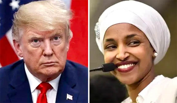 ইলহান ওমারের সাবেক স্বামীকে ঘিরে ট্রাম্পের মন্তব্য