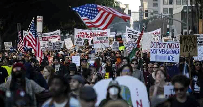 আবারও যুক্তরাষ্ট্রজুড়ে বিক্ষোভ, রাস্তায় হাজারো মানুষ