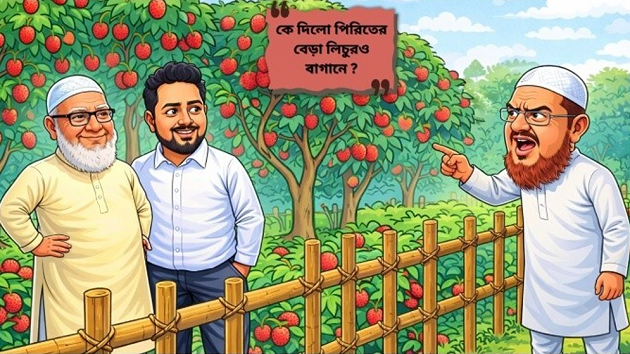 ‘লিচুর বাগানে’র সঙ্গে রাজনীতির মিশ্রণে সামাজিকমাধ্যমে হাস্যরস