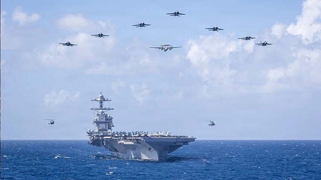 ভূমধ্যসাগরে প্রবেশ করল মার্কিন বৃহত্তম বিমানবাহী রণতরী জেরাল্ড আর. ফোর্ড