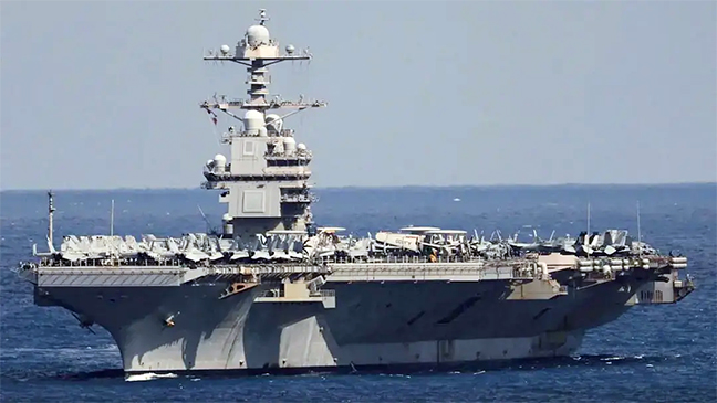 ইরান যুদ্ধ থেকে ফিরে গেল বিশ্বের বৃহত্তম যুদ্ধজাহাজ
