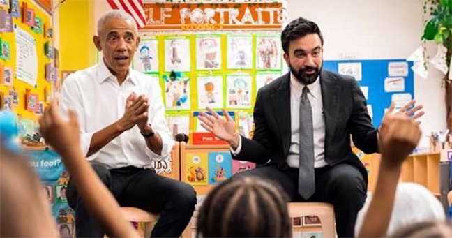 শিশুদের বই পড়ে শোনালেন ওবামা-মামদানি