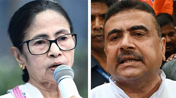 ভবানীপুরে চলছে মমতা-শুভেন্দুর হাড্ডাহাড্ডি লড়াই