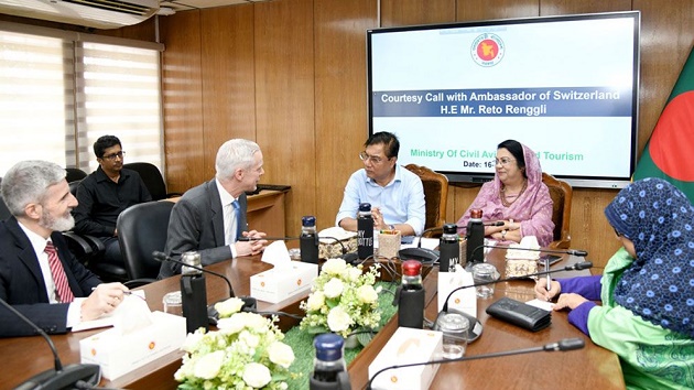 শাহজালাল বিমানবন্দরের গ্রাউন্ড হ্যান্ডলিংয়ে আগ্রহী সুইজারল্যান্ড
