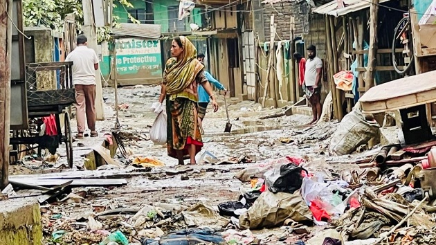 বান্দরবানে বন্যা পরিস্থিতির উন্নতি, কমেনি দুর্ভোগ